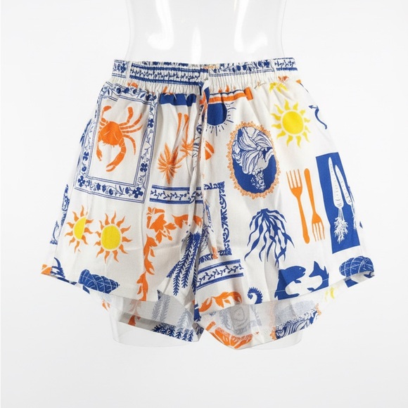 Endless MCON Coastal Print Matching Set NWT S Shirt Shorts Euro Summer Fit - Picture 4 of 7